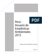 Perú - Anuario de Estadísticas Ambientales 2013