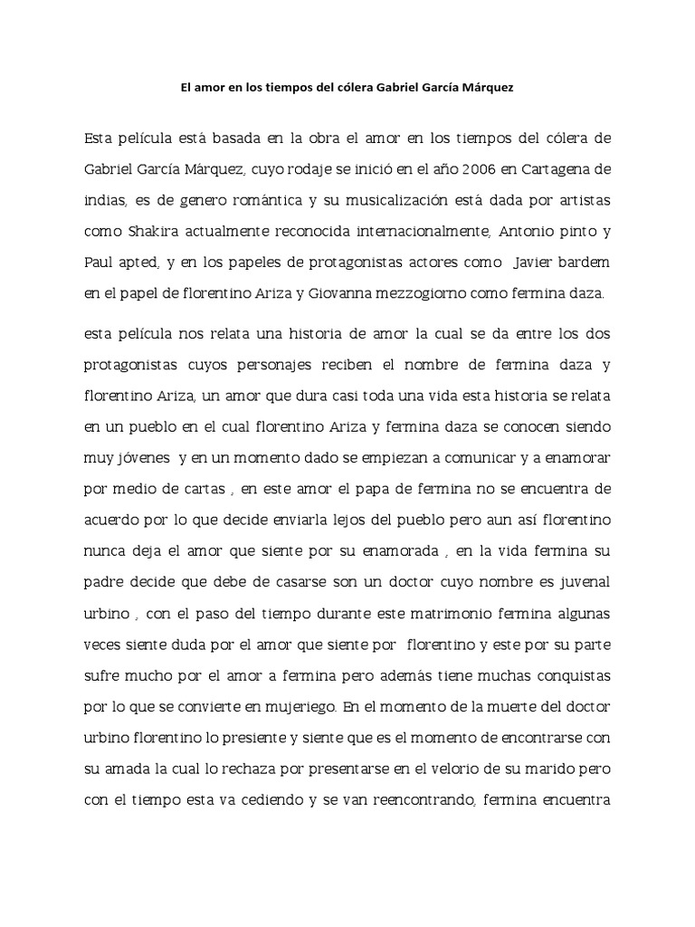 Reseña Critica El Amor en Los