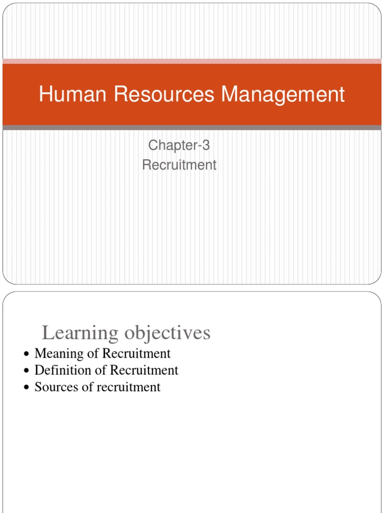 Understanding Recruitment Processes | PDF | Recruitment | Labor