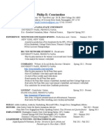 Phil Constantino - Updated Fall 2013 Resume