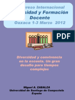 Dr. Miguel Zabalza - Diversidad y Convivencia en La Escuela. Un Gran Desafío para Tiempos Complejos