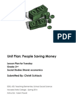 Unit Plan: People Saving Money: Submitted By: Christi Schlack