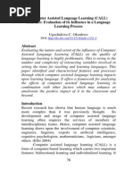 Computer Assisted Language Learning (CALL)
Software