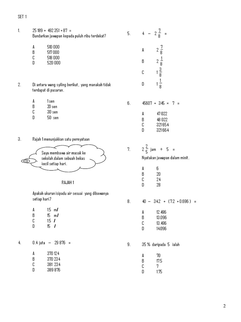 Soal Latihan Matematik Dasar | PDF