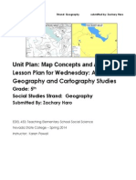 Unit Plan: Map Concepts and Analysis Lesson Plan For Wednesday: Authentic Geography and Cartography Studies