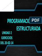 Programacion Estructurada Unidad 2 Ejercicios Del 20 de Febre