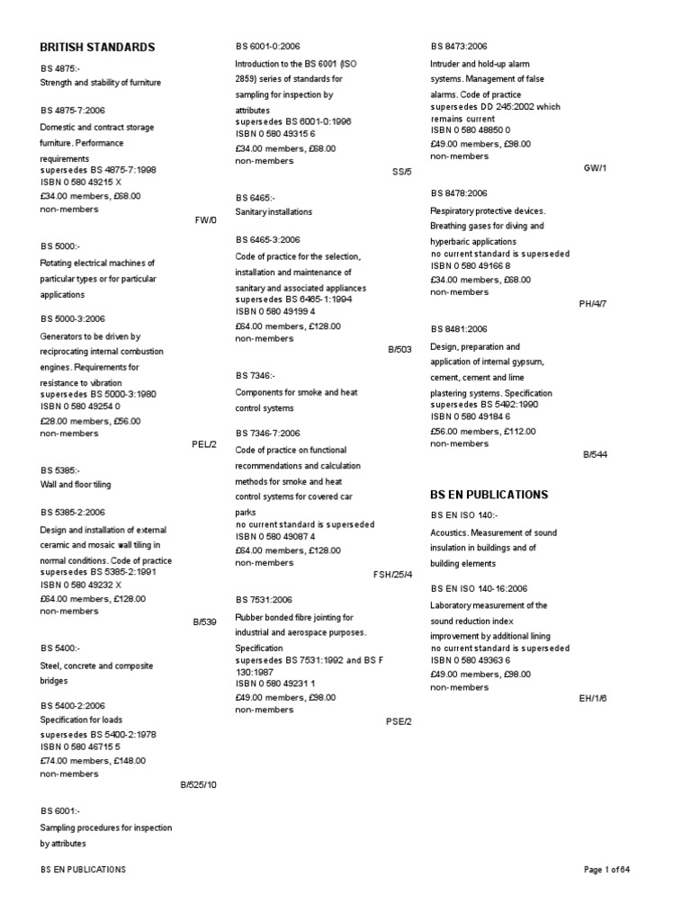 BS en Standard Code List | PDF | Electrical Connector | Electrostatic ...