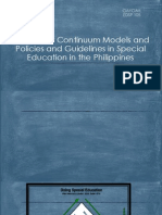 Placement Continuum Models and Policies and Guidelines in Special Education in The Philippines