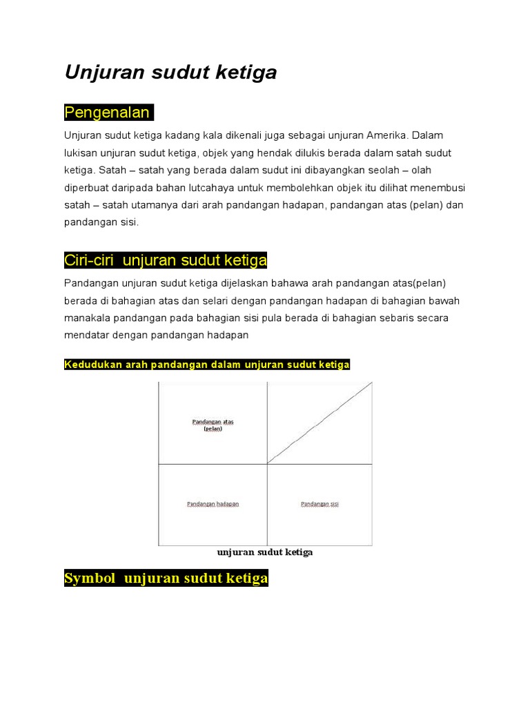 Unjuran Sudut Ke Tiga Pdf