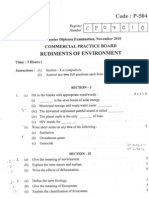 Rudiments of Environment Model Question Papers