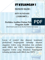 Sundari (Perilaku Auditor Dalam Pelaksanaan Program Audit)