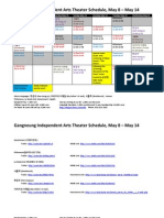 Gangneung Independent Arts Theater Schedule, May 8 - May 14