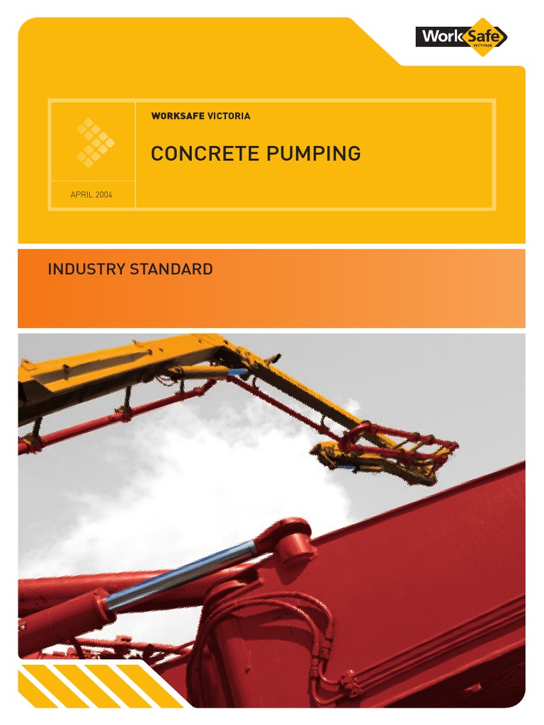 Victoria Code of Practice For Using Concrete Pump PDF Occupational Safety And Health