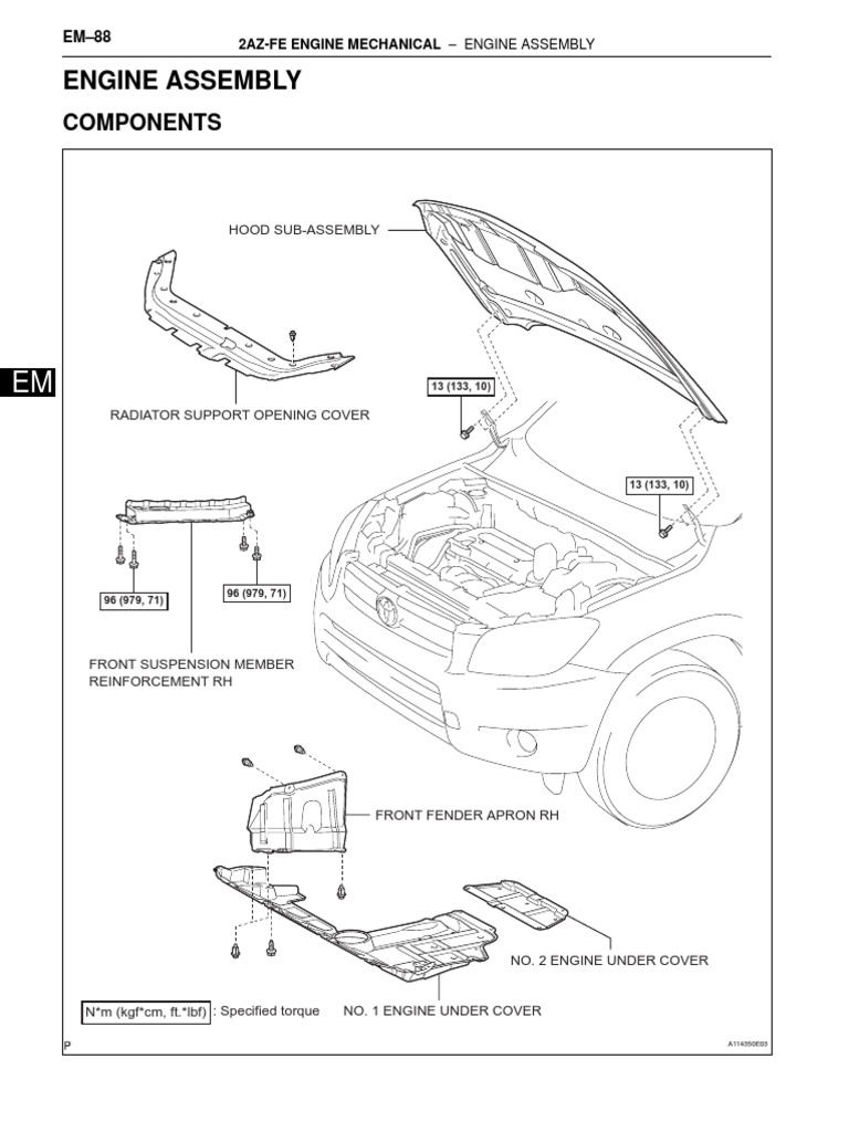 Toyota 2AZ-FE Engine Assemblyy Info | PDF | Axle | Throttle
