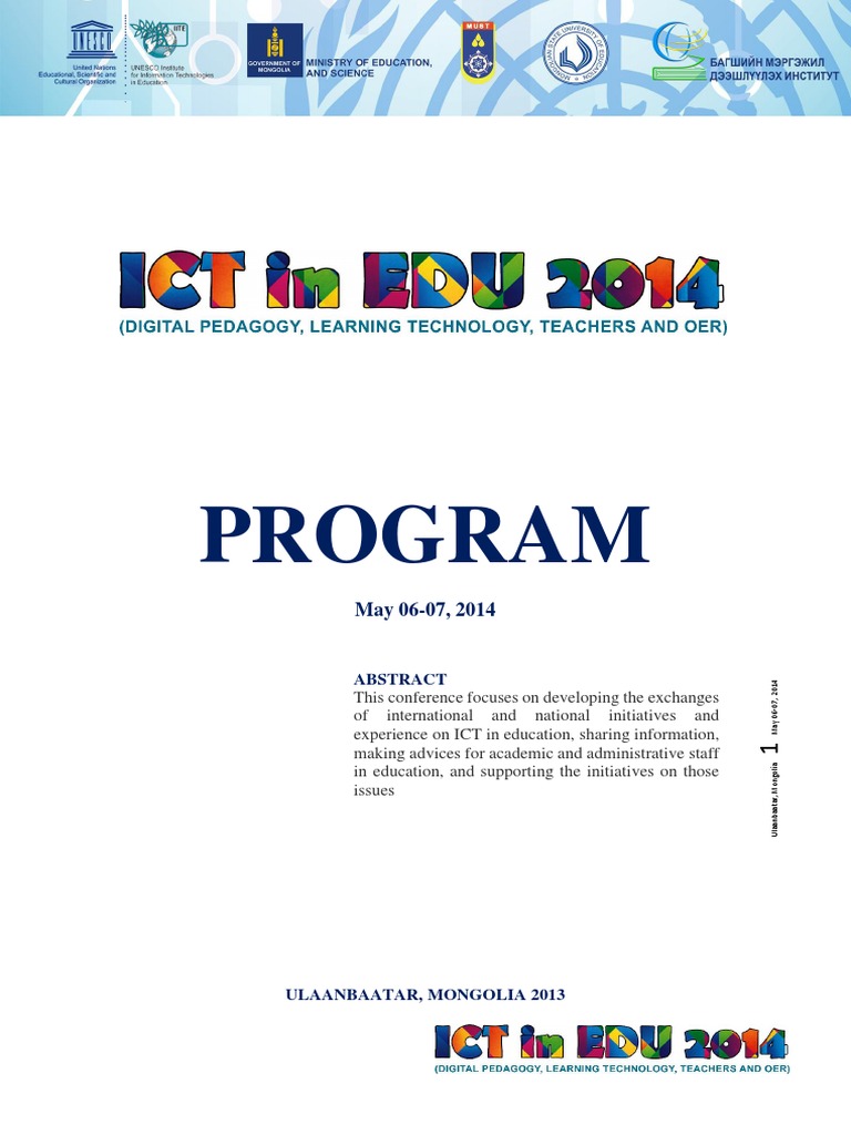 ICT in Education Conference | PDF | Educational Technology | Massive ...