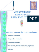 Medicamentos parenterais e formas farmacêuticas estéreis