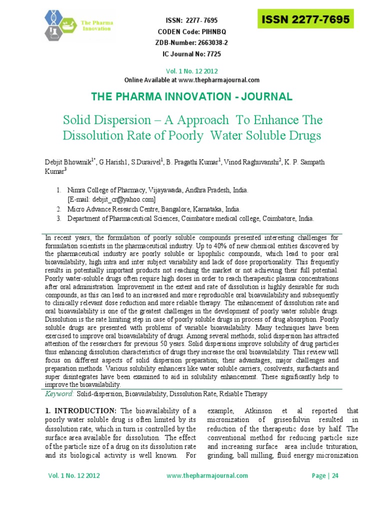 Solid dispersion drug picture