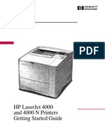HP Laserjet 4000 and 4000 N Printers Getting Started Guide: English