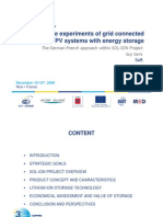 Large Scale Experiments of Grid Connected PV Systems With Energy Storage