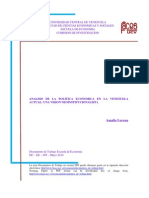 Analisis de La Politica Economica Actual Neoinstitucionalismo