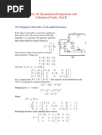 Chapter 10: Symmetrical Components and Unbalanced Faults, Part II