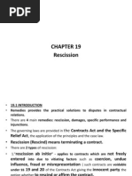 Chapter 19 Rescission 6 Dec 2013 Now for Lecture