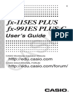 Manual For fx115 991ES Calculator