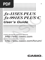 Manual For fx115 991ES Calculator