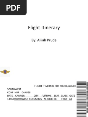 flight itinerary