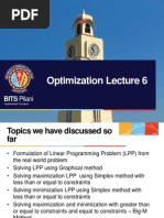 Optimization Lecture 6: BITS Pilani