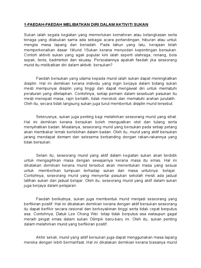 Karangan kebaikan mematuhi peraturan sekolah