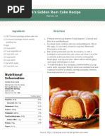 Rum Cake Recipe