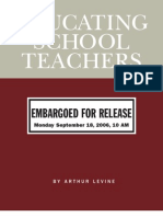 Educating School Teachers: Embargoed For Release