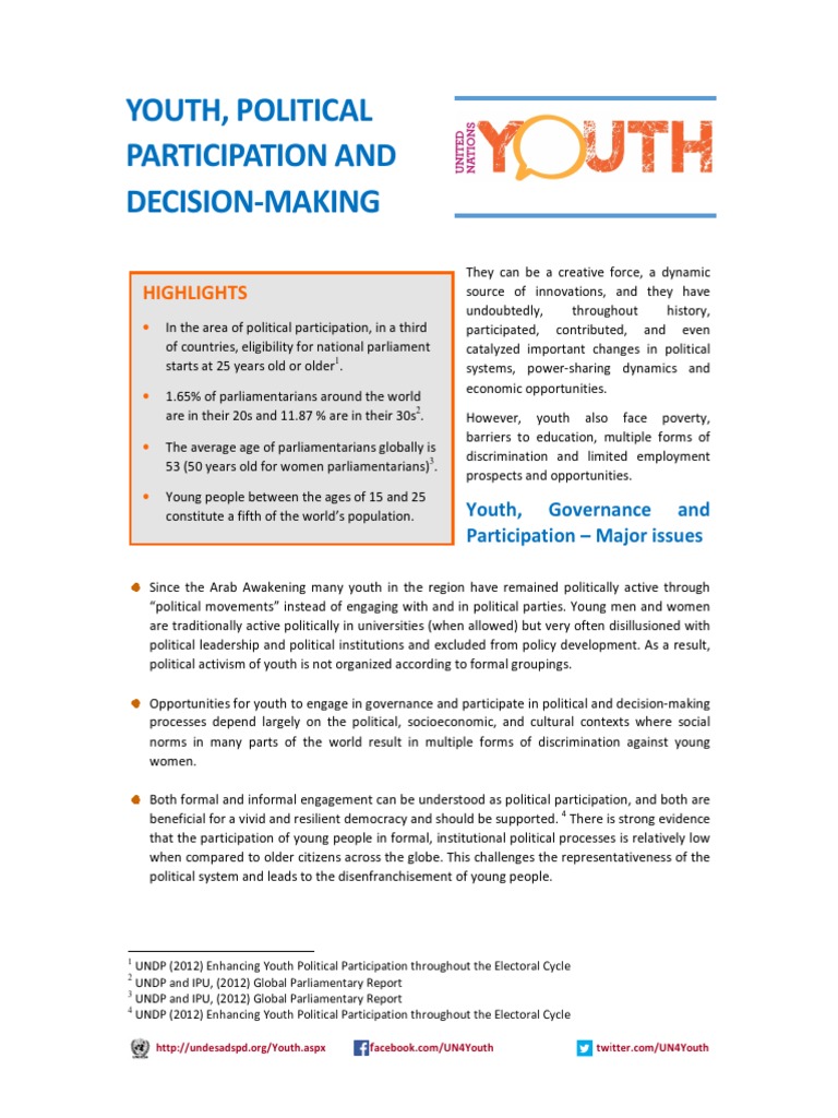 Youth Political Participation | PDF | Governance | United Nations ...