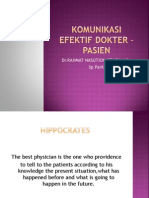 Komunikasi Efektif Dokter - Pasien