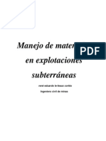 Manejo de Materiales en Explotacion Subterranea