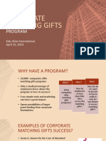 Developing A Corporate Matching Gifts Program