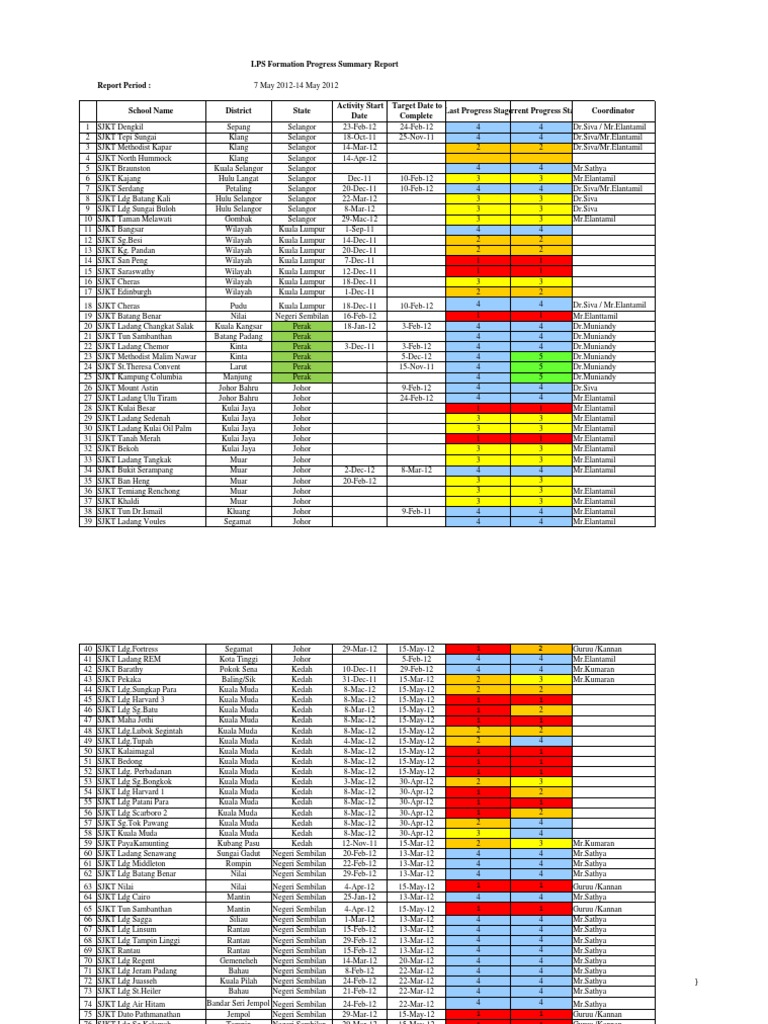 LPS Progress Report Summary | PDF