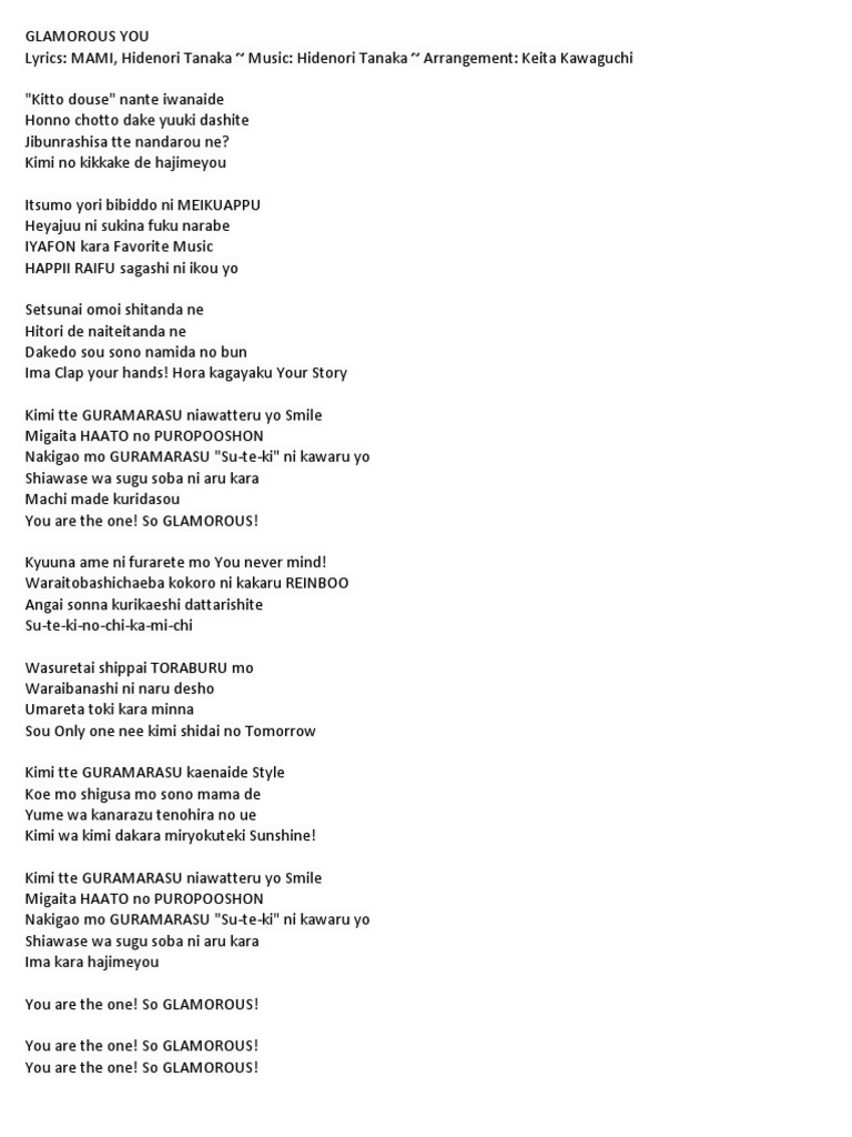 Japanese Lyrics Ayumi and Utada, PDF, Leisure