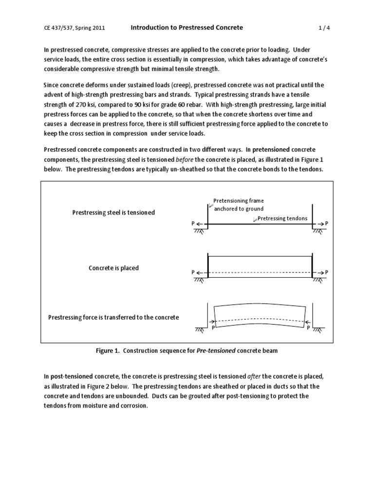 Introduction to Prestressed Concrete | PDF | Technology & Engineering