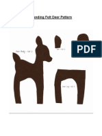 Standing Felt Deer Pattern