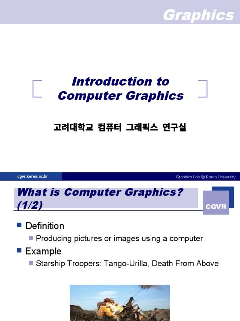 Introduction To Computer Graphics: CGVR - Korea.ac - KR | PDF ...