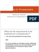 The Laws For para Educators