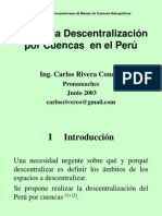 Hacia Una Descentralización Del Perú Por Cuencas Congreso de Cuencas