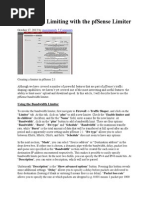 Bandwidth Limiting With The PfSense Limiter