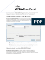 La Función CONCATENAR en Excel