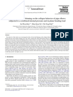 Effect of Local Wall Thinning on the Collapse Behavior of Pipe Elbows Subjected to a Combined Internal Pressure and in-plane Bending Load