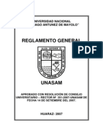 Reglamento General de La UNASAM 2007
