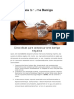 5 Dicas Para Ter Uma Barriga Negativa