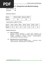 Chapter 4 Multi Threading and Exception Handling